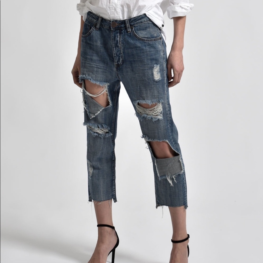 NWT ONE TEASPOON Blue Suede Hooligan Sz 28